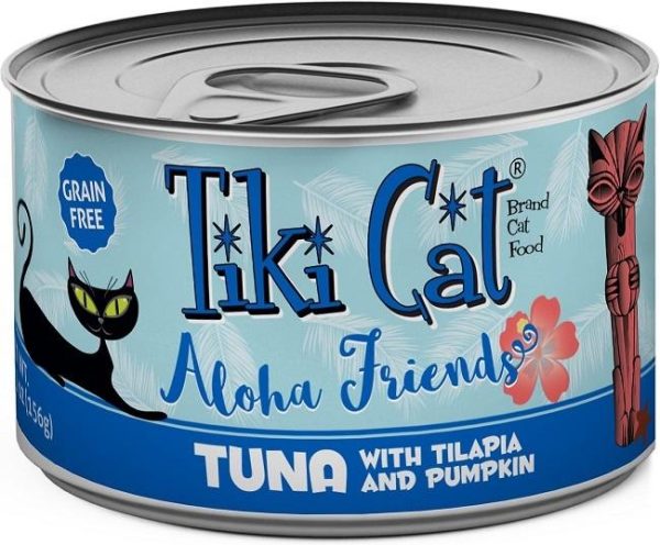 Tiki Cat Aloha Friends Tuna with Tilapia and Pumpkin Canned Cat Food Online now