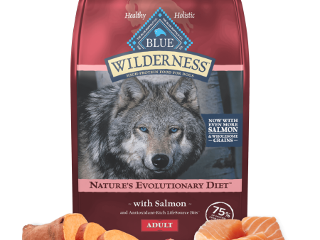 Blue Buffalo Wilderness Adult Salmon with Wholesome Grains Recipe Dry Dog Food Online