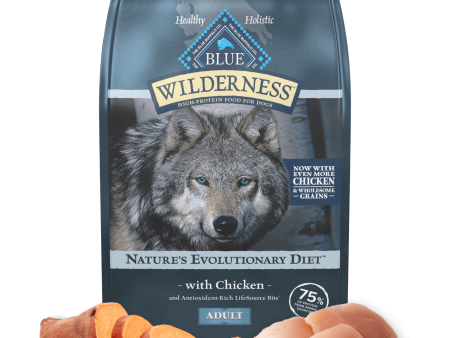 Blue Buffalo Blue Wilderness Chicken with Wholesome Grains Recipe Adult Dry Dog Food Online Hot Sale