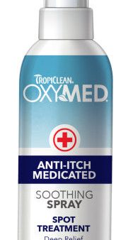 TropiClean OxyMed Medicated Anti itch Spray for Pets Supply