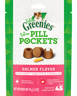 Greenies Pill Pockets Feline Treats Salmon 1.6Oz Online Hot Sale