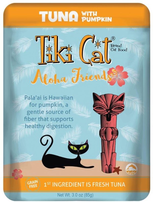 Tiki Cat Aloha Friends Grain Free Tuna with Pumpkin Cat Food Pouches Hot on Sale