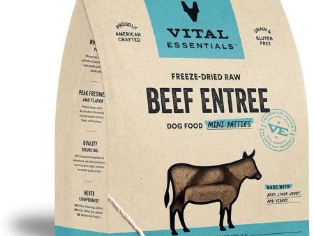 Vital Essentials Freeze-Dried Mini Pet Patties Beef Entree for Dogs Online now