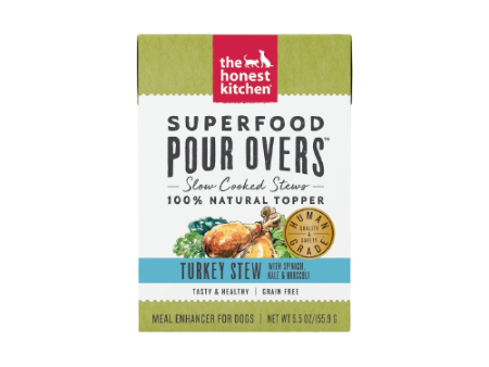 The Honest Kitchen Superfood Pour Overs Turkey Stew with Spinach, Kale, & Broccoli Dog Food Online now