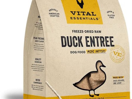 Vital Essentials Freeze-Dried Mini Pet Patties Duck Entree for Dogs Online Hot Sale