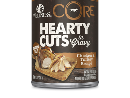 Wellness CORE Canned Hearty Cuts in Gravy Chicken & Turkey Formula Hot on Sale